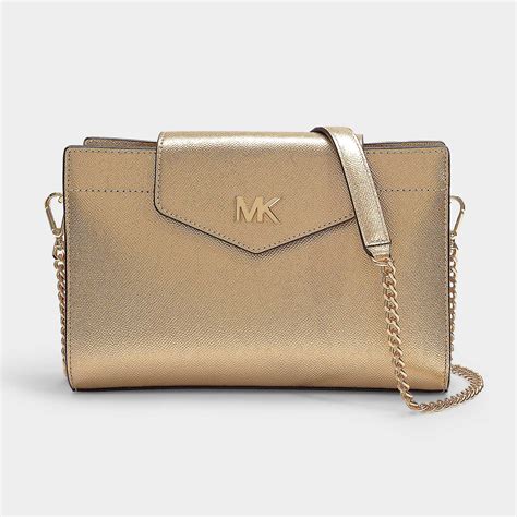 michael kors gold black purse|Michael Kors gold crossbody bag.